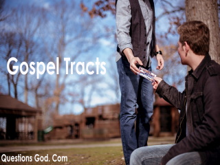 Sharing indirectly by handing out tracts.