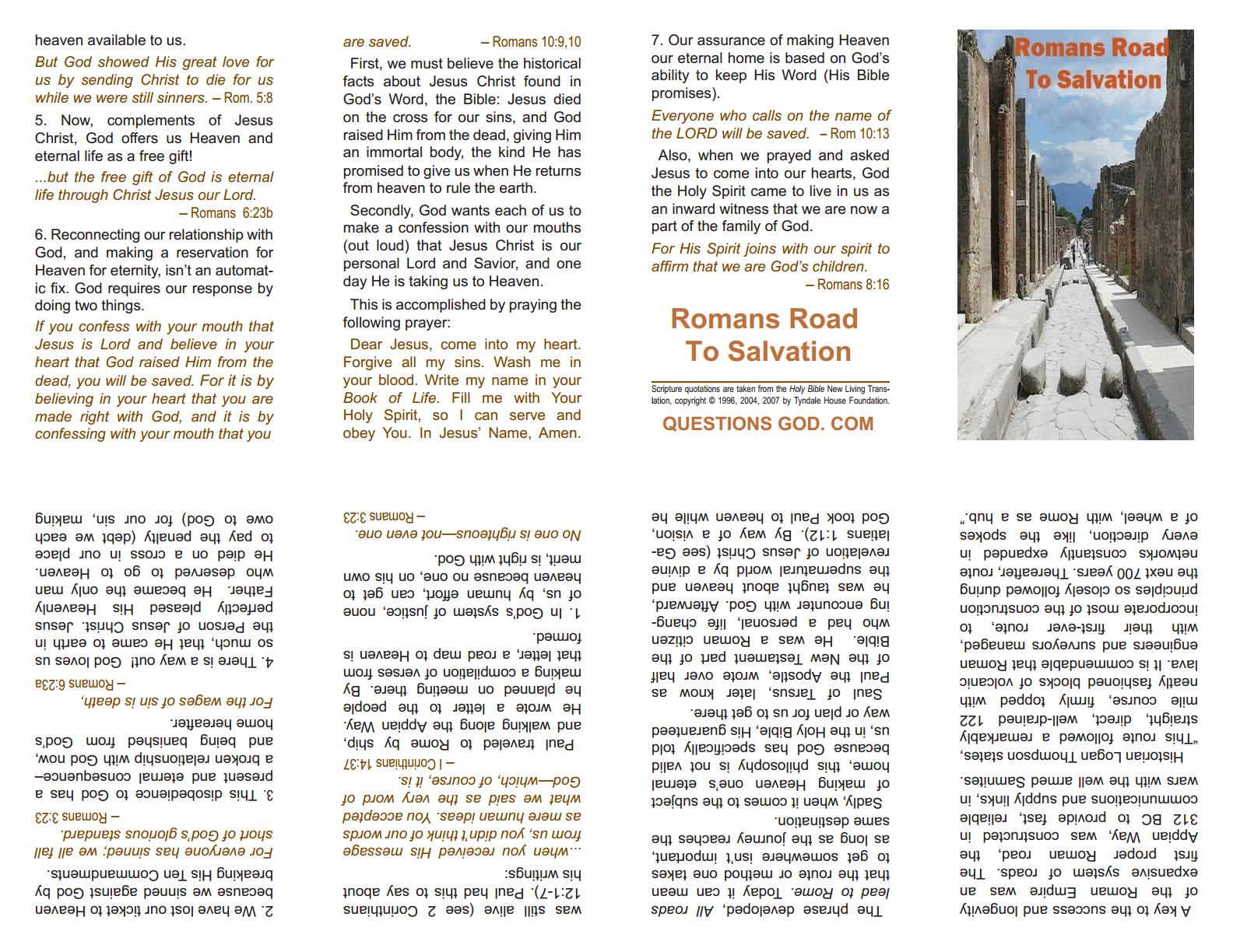 Romans Road to Salvation Booklet / Tracts